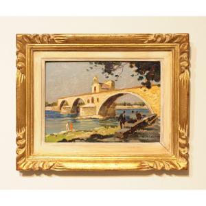Gustave Vidal (1895-1966) - Le pont Saint-Bénézet à Avignon