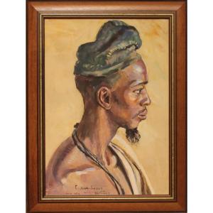 Portrait d'un Béninois par Pierre Matossy (1891-1969)