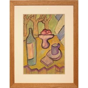 Still Life By Francisco Borès (1898–1972) - Gouache On Paper