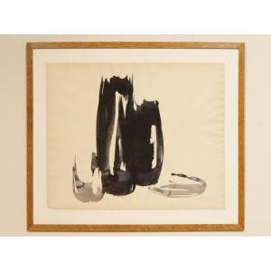 Aquarelle sur papier de Jean-Claude Rouiller (1939-1980)