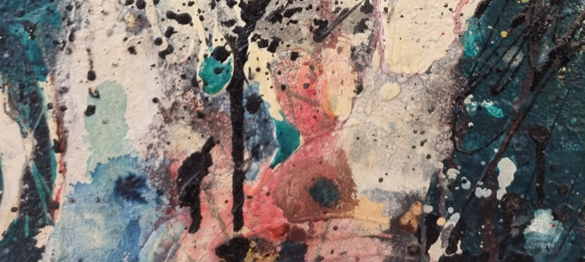 1960 French Abstraction 2 Paintings-photo-1