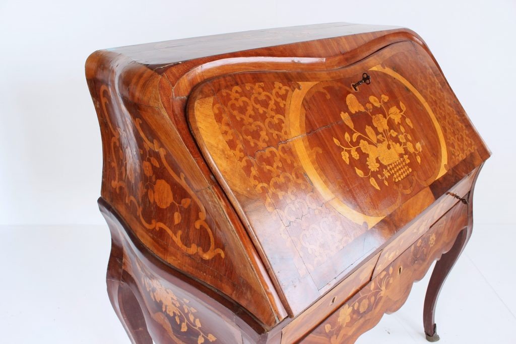 Secretary Louis XV In Marquetry.-photo-2