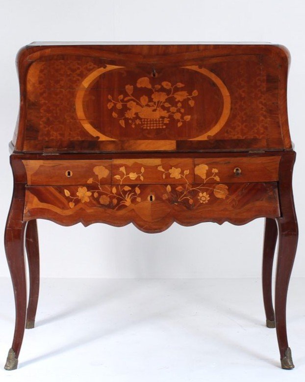 Secretary Louis XV In Marquetry.-photo-3