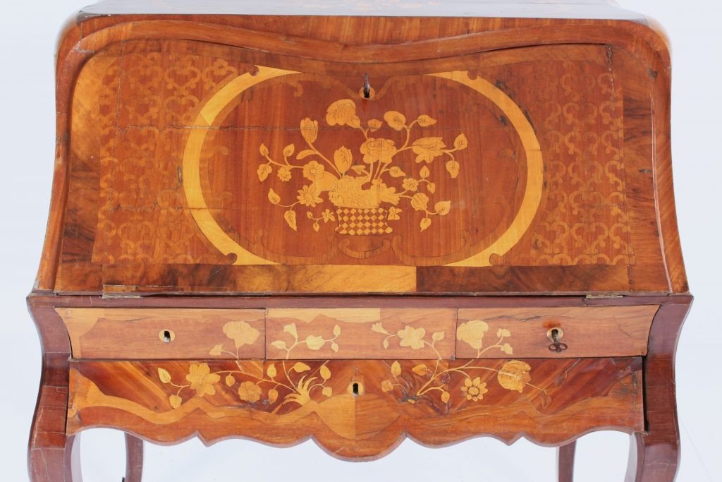 Secretary Louis XV In Marquetry.-photo-4