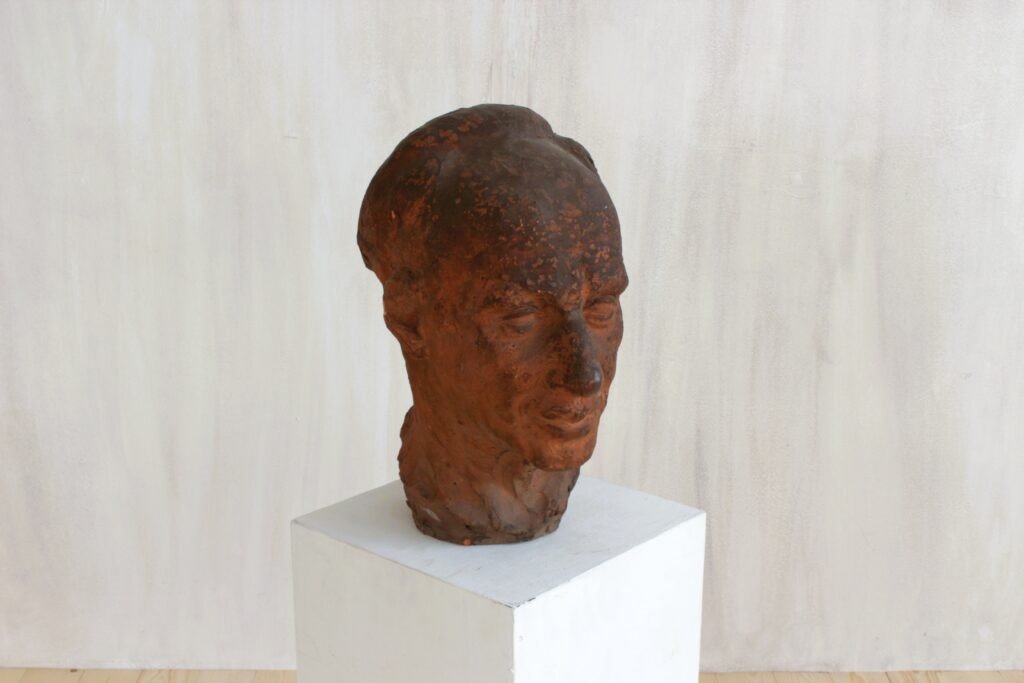 Terracotta Sculpture Of A Bust.-photo-3