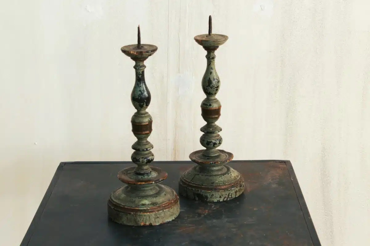 Pair Of 18th Century Italian Candlesticks