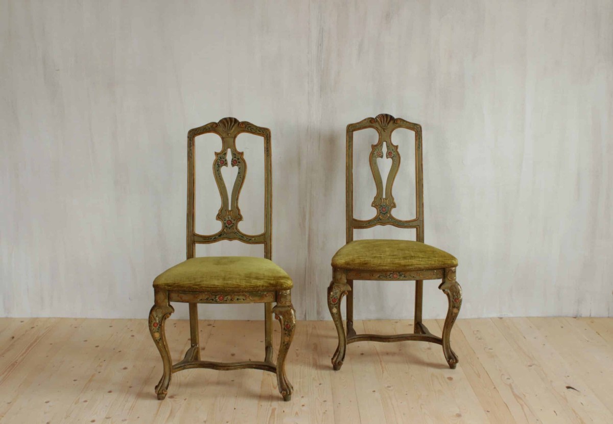 Pair Of Painted Chairs