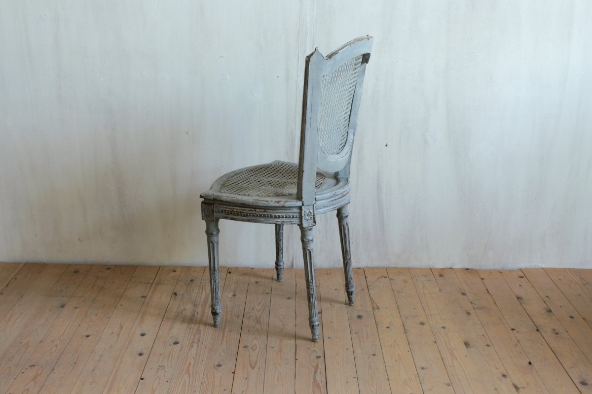 Set Of 5 Caned Chairs -photo-4