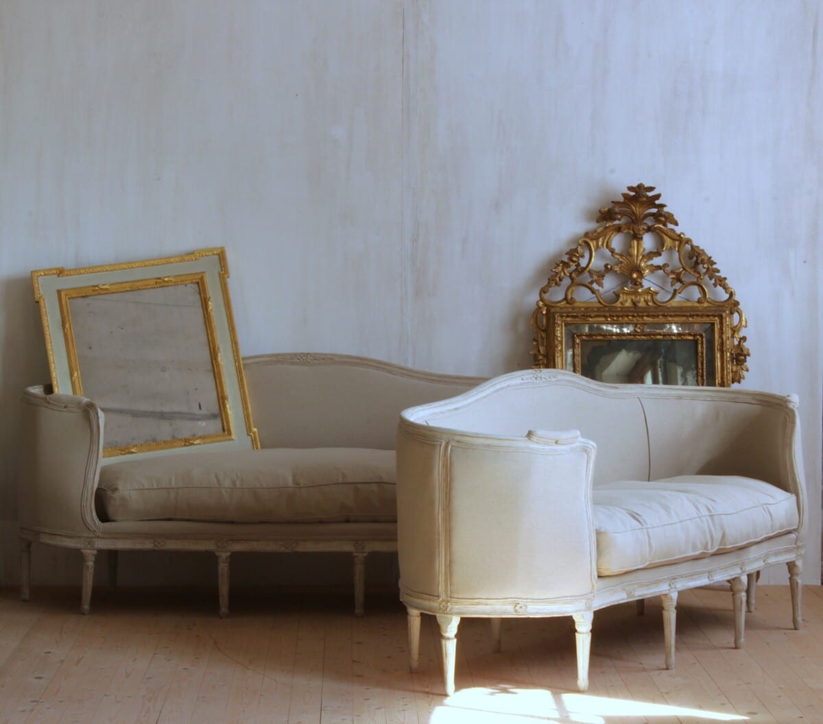 Pair Of Swedish Basket Sofas