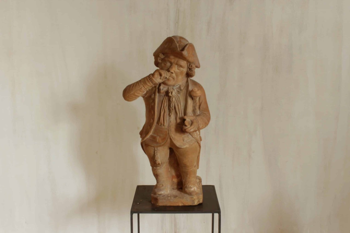 Serie de 3 Statues en terrecuite italiennes-photo-2