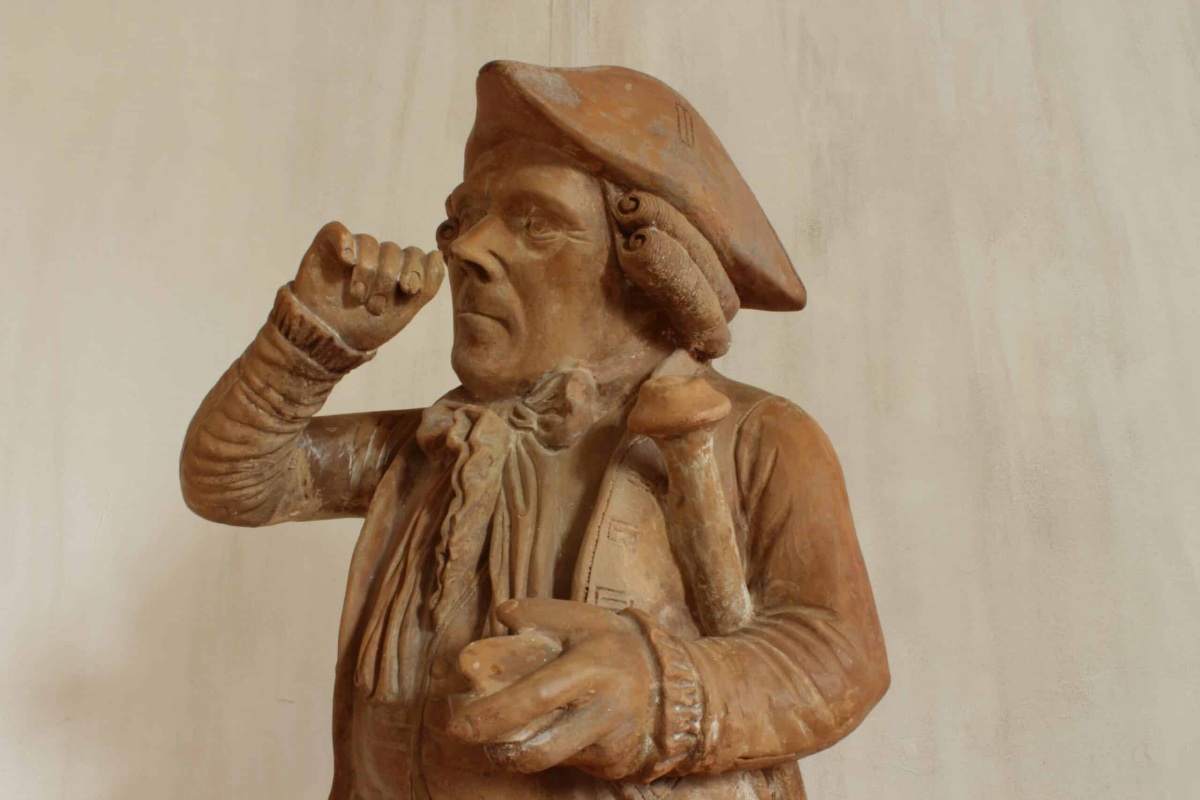Serie de 3 Statues en terrecuite italiennes-photo-1