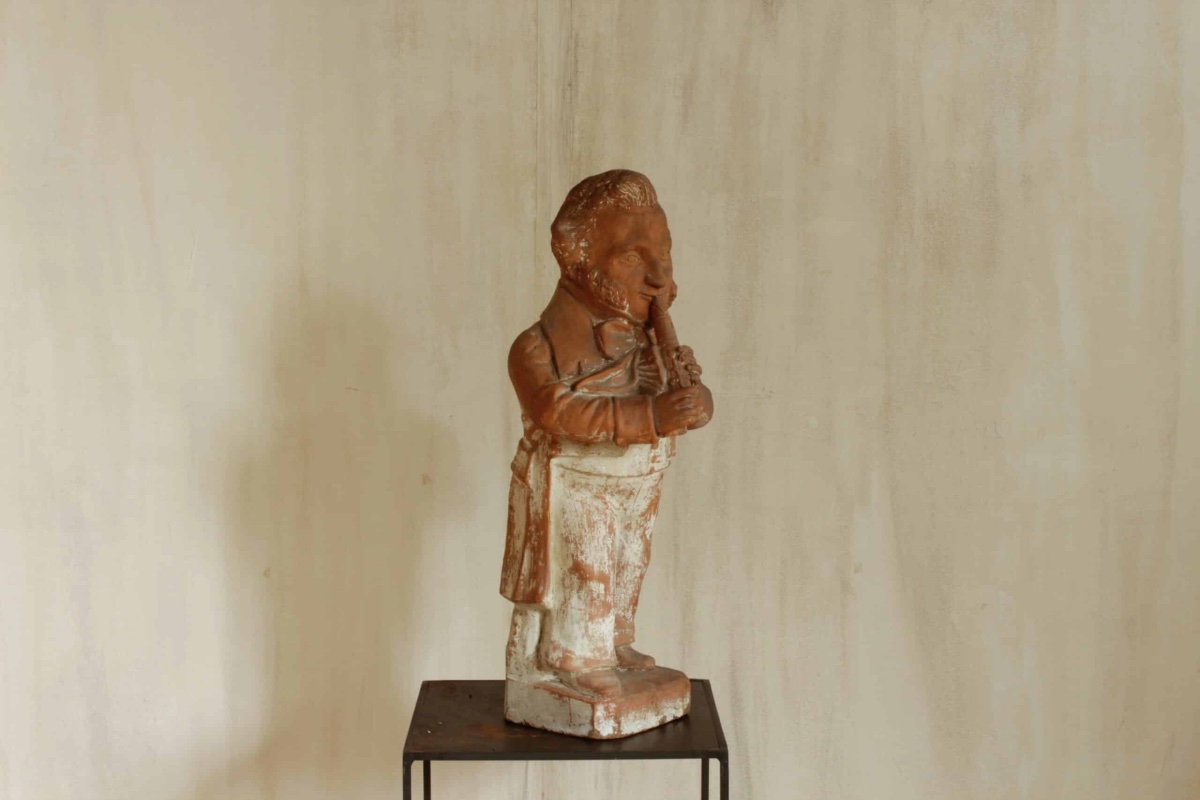 Serie de 3 Statues en terrecuite italiennes-photo-2