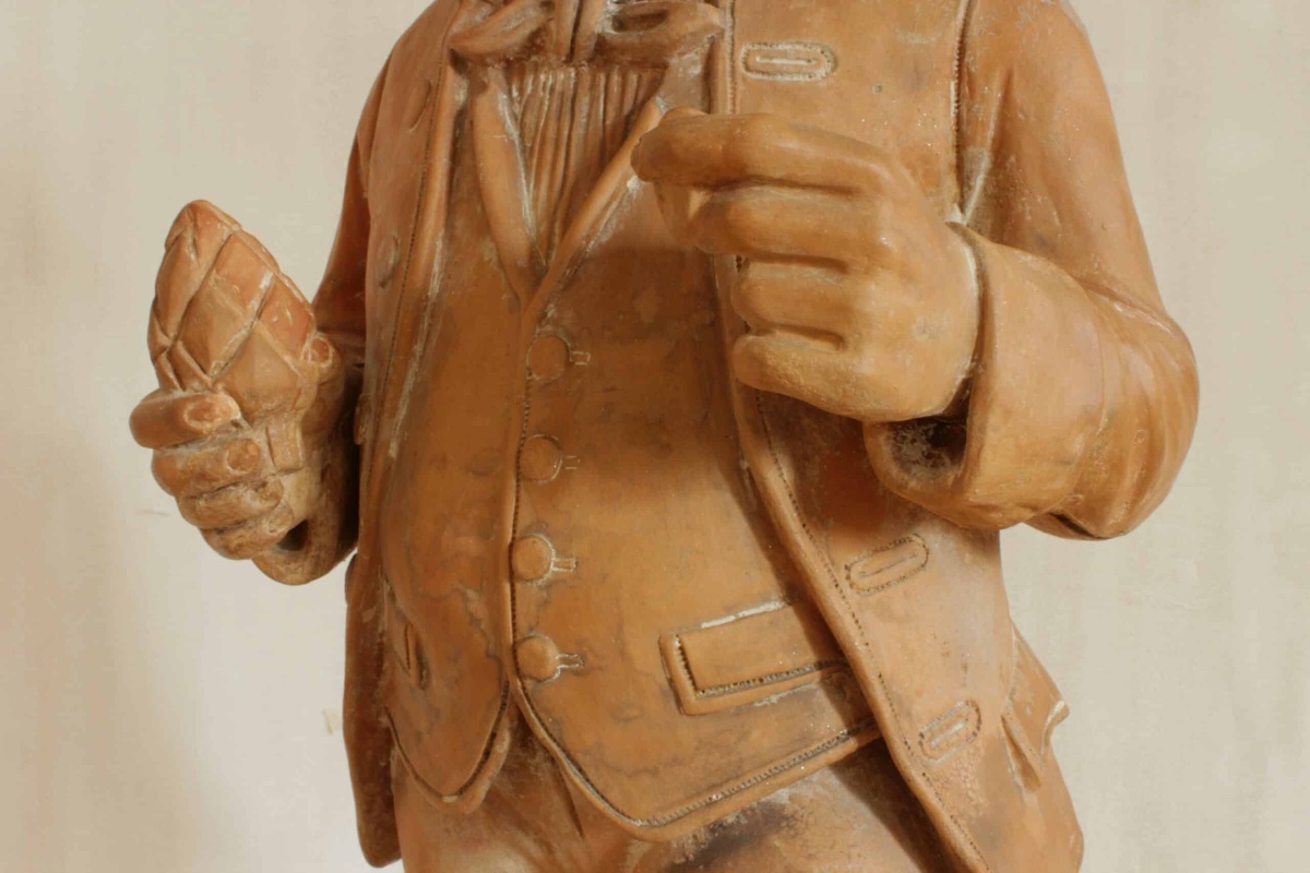 Serie de 3 Statues en terrecuite italiennes-photo-7