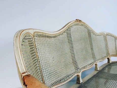 18th Century Caned Sofa-photo-3