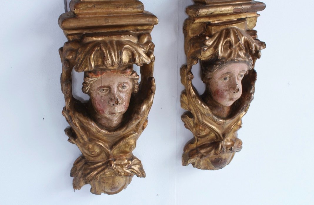 Pair Of Spanish Carved Woods Late 17th-photo-2