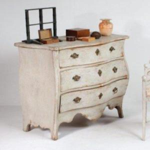 Rococo Style Chest Of Drawers From Sweden, Circa 1850