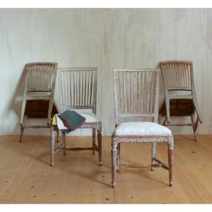 Set Of 4 Gustavian Period Chairs 