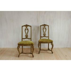 Pair Of Painted Chairs