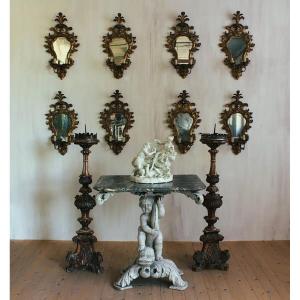 Set Of 8 Italian Mirrors