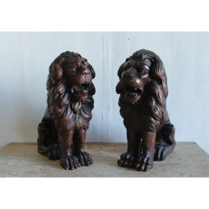 Paire de lions
