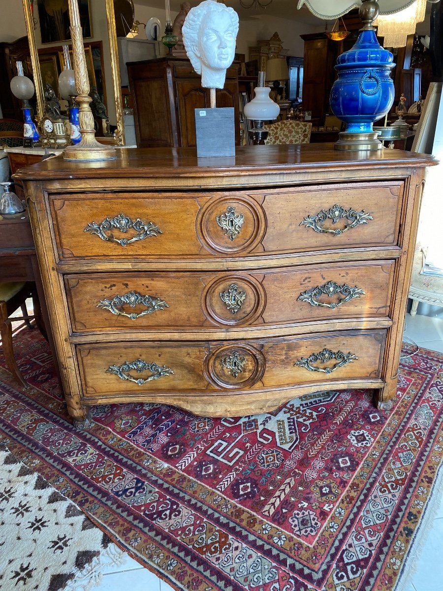 Commode Provençale En Noyer Massif époque 18ieme Siècle 