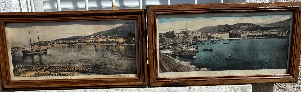 Corse Vue De La Jetée De Bastia Et Ajaccio 