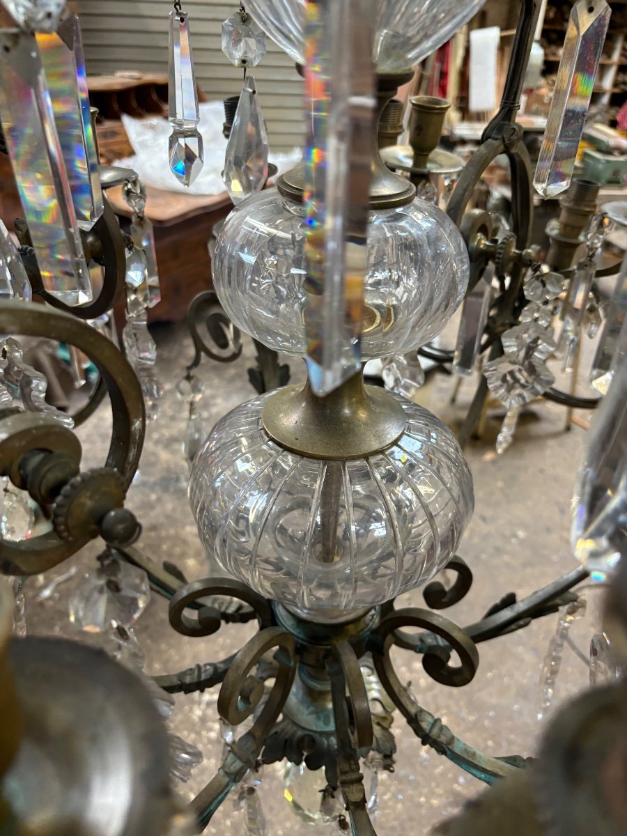 Grand Lustre à Cage époque 19 Ieme Siècle -photo-4