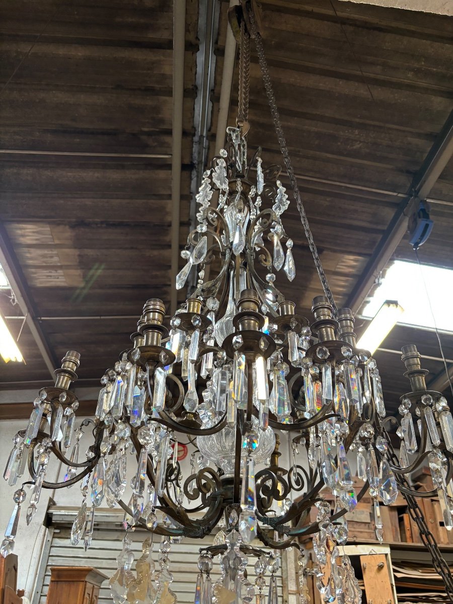 Grand Lustre à Cage époque 19 Ieme Siècle -photo-5