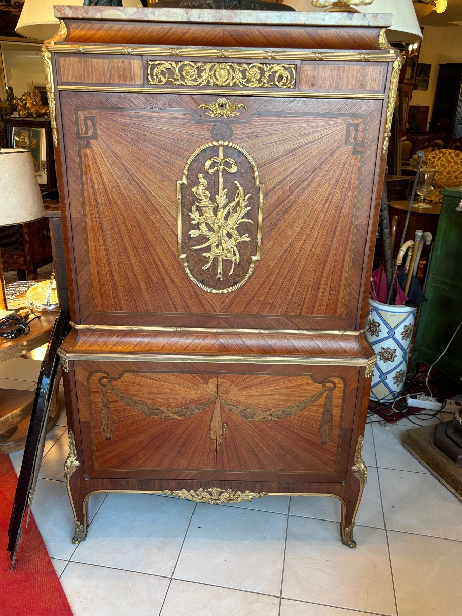 SECRÉTAIRE MARQUETÉ ÉPOQUE 19 IEME SIÈCLE 