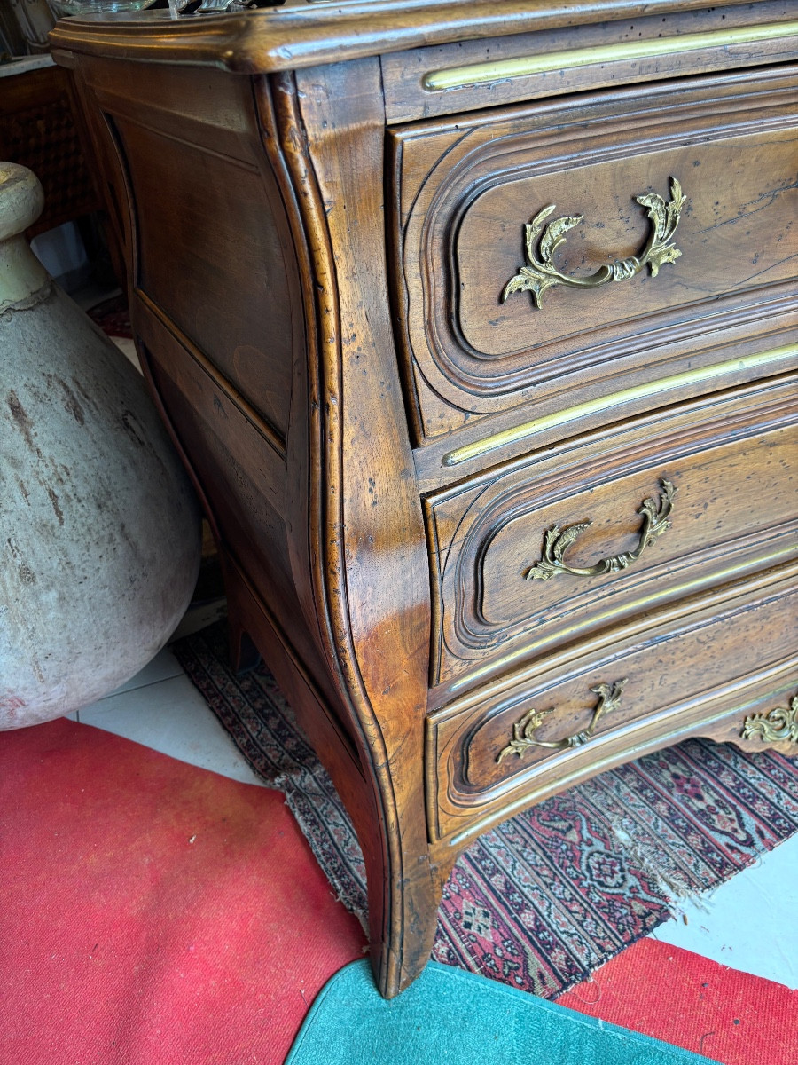 COMMODE TOMBEAU EN NOYER 18 IEME -photo-5