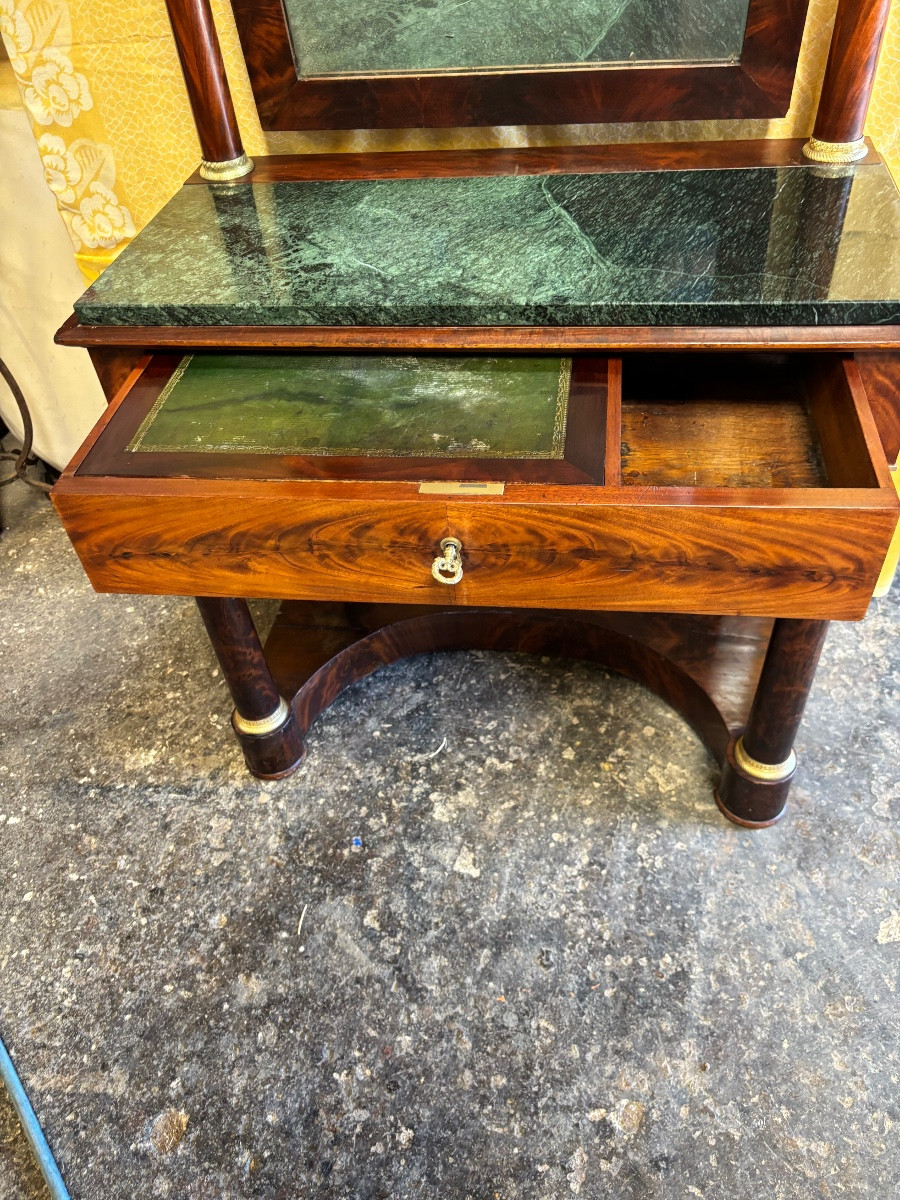 Empire Period Mahogany Burl Dressing Table-photo-4