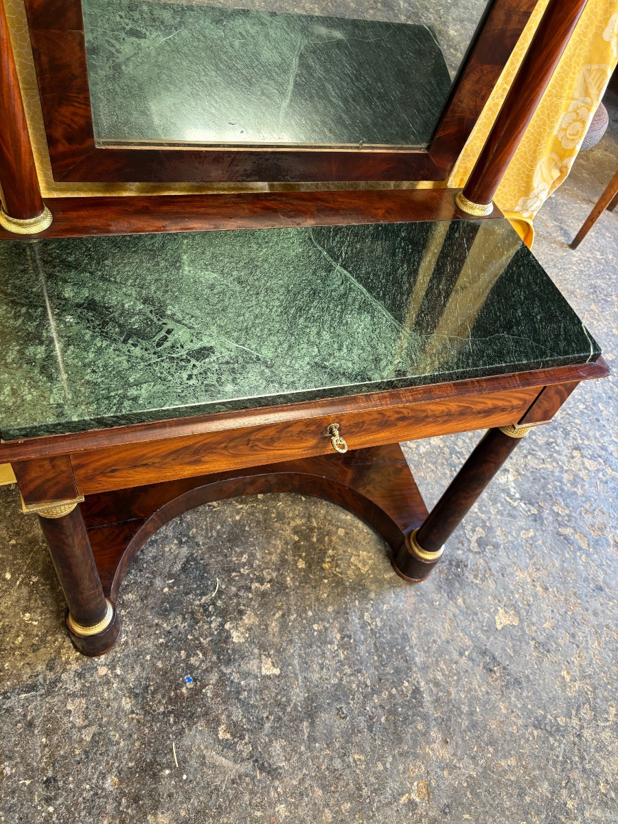 Empire Period Mahogany Burl Dressing Table-photo-1