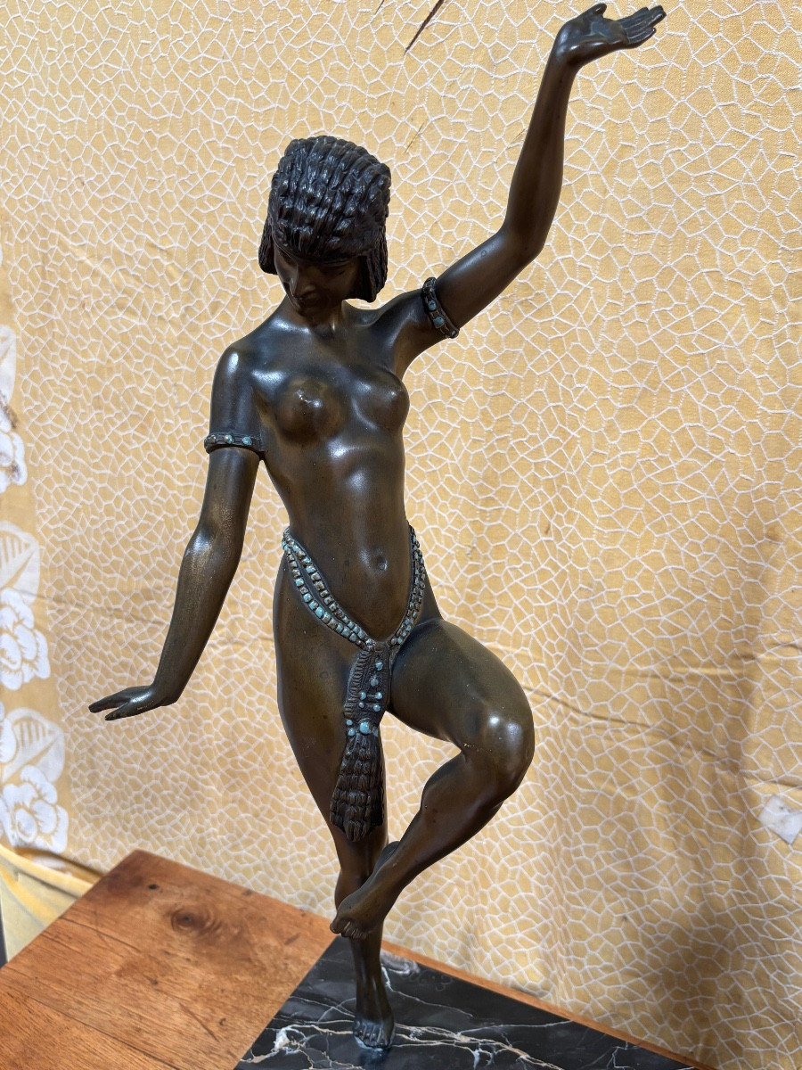SCULPTURE EN BRONZE ART DÉCO-photo-3
