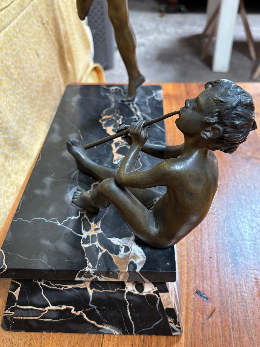 SCULPTURE EN BRONZE ART DÉCO-photo-1