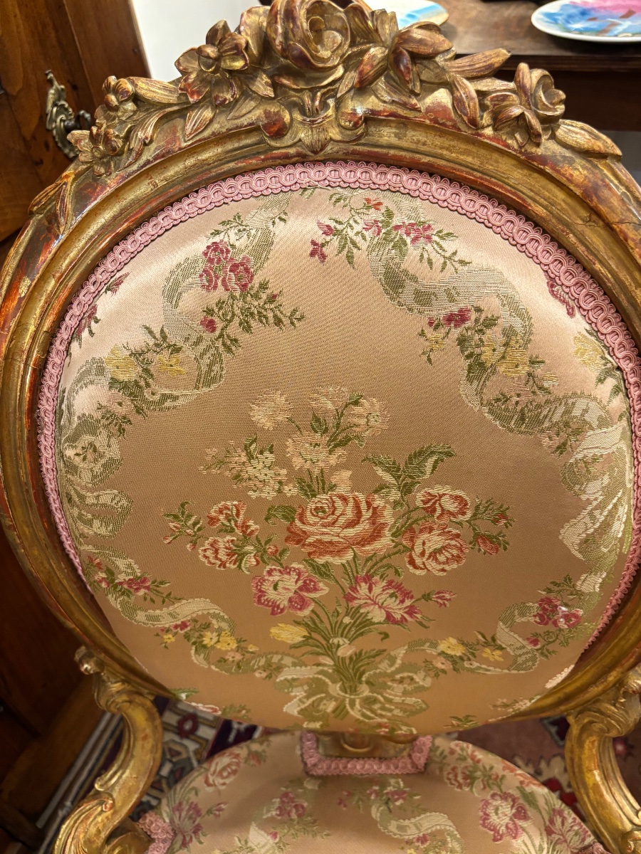SALON EN BOIS DORÉ ÉPOQUE NAPOLÉON III-photo-2