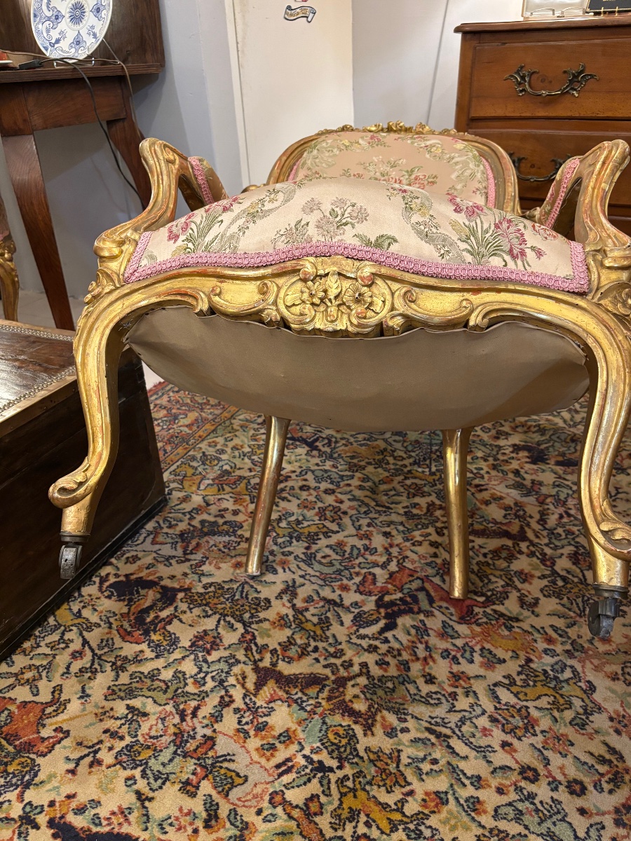SALON EN BOIS DORÉ ÉPOQUE NAPOLÉON III-photo-4