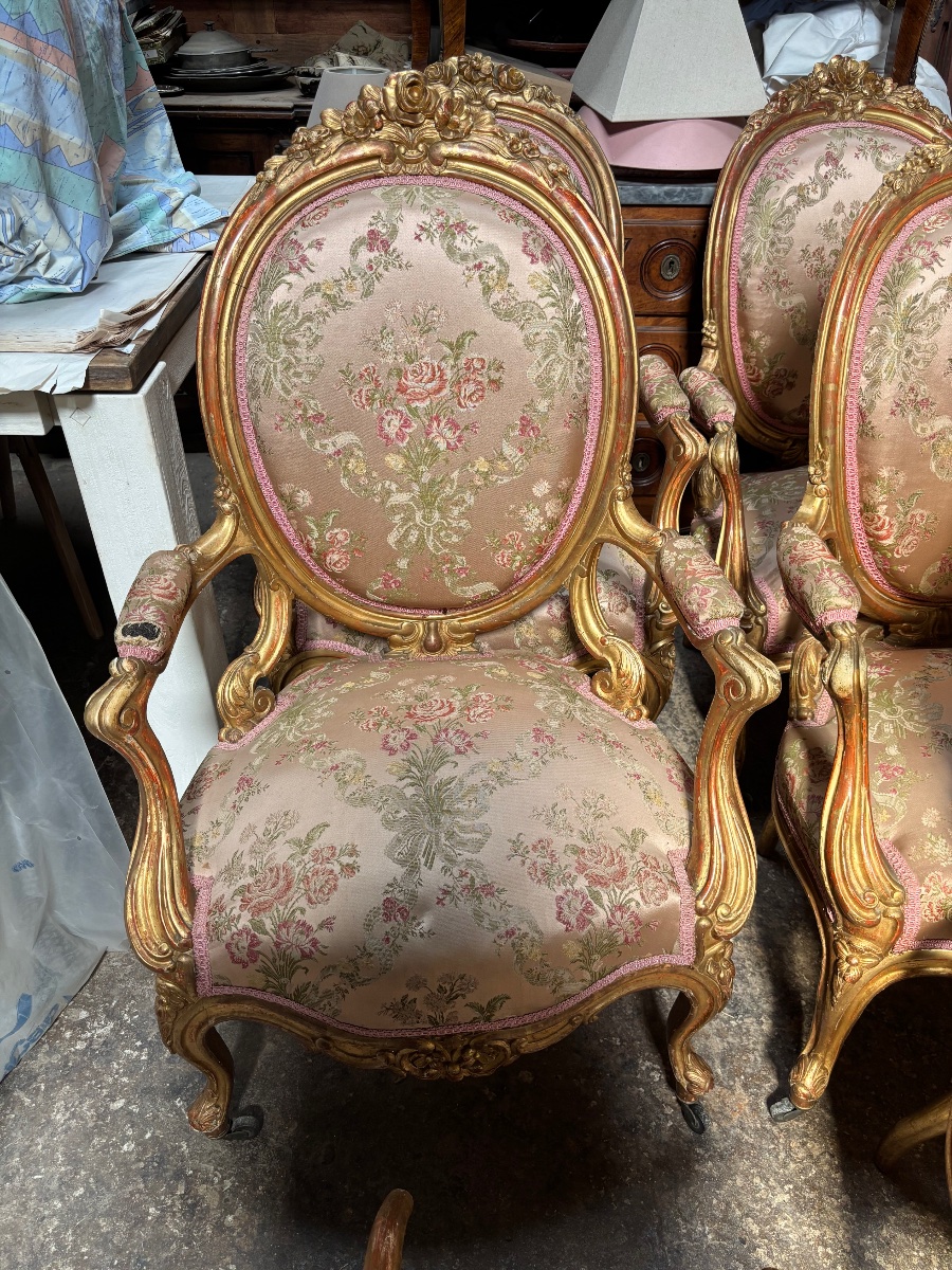 SALON EN BOIS DORÉ ÉPOQUE NAPOLÉON III-photo-6