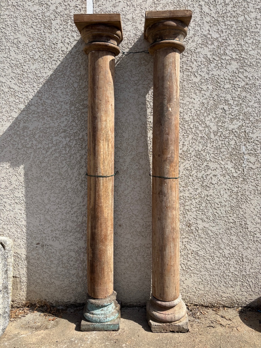 PAIRE DE COLONNES EMPIRE -photo-2