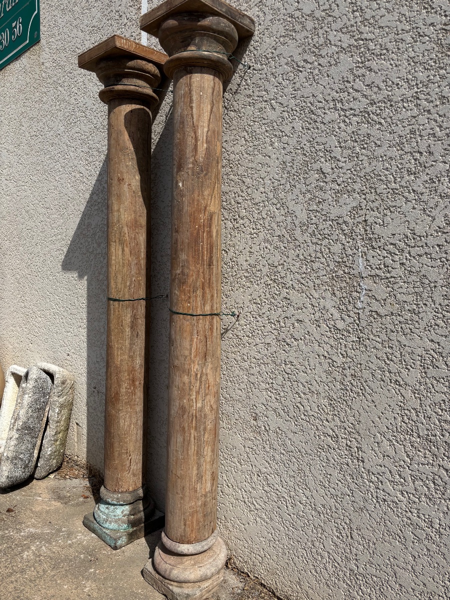PAIRE DE COLONNES EMPIRE -photo-3