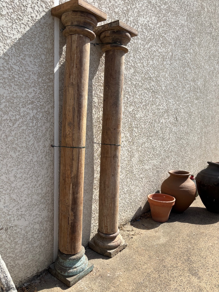 PAIRE DE COLONNES EMPIRE -photo-4