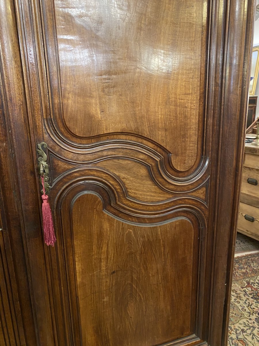 Port Wardrobe In Massive Mahogany Eighteenth Century-photo-1