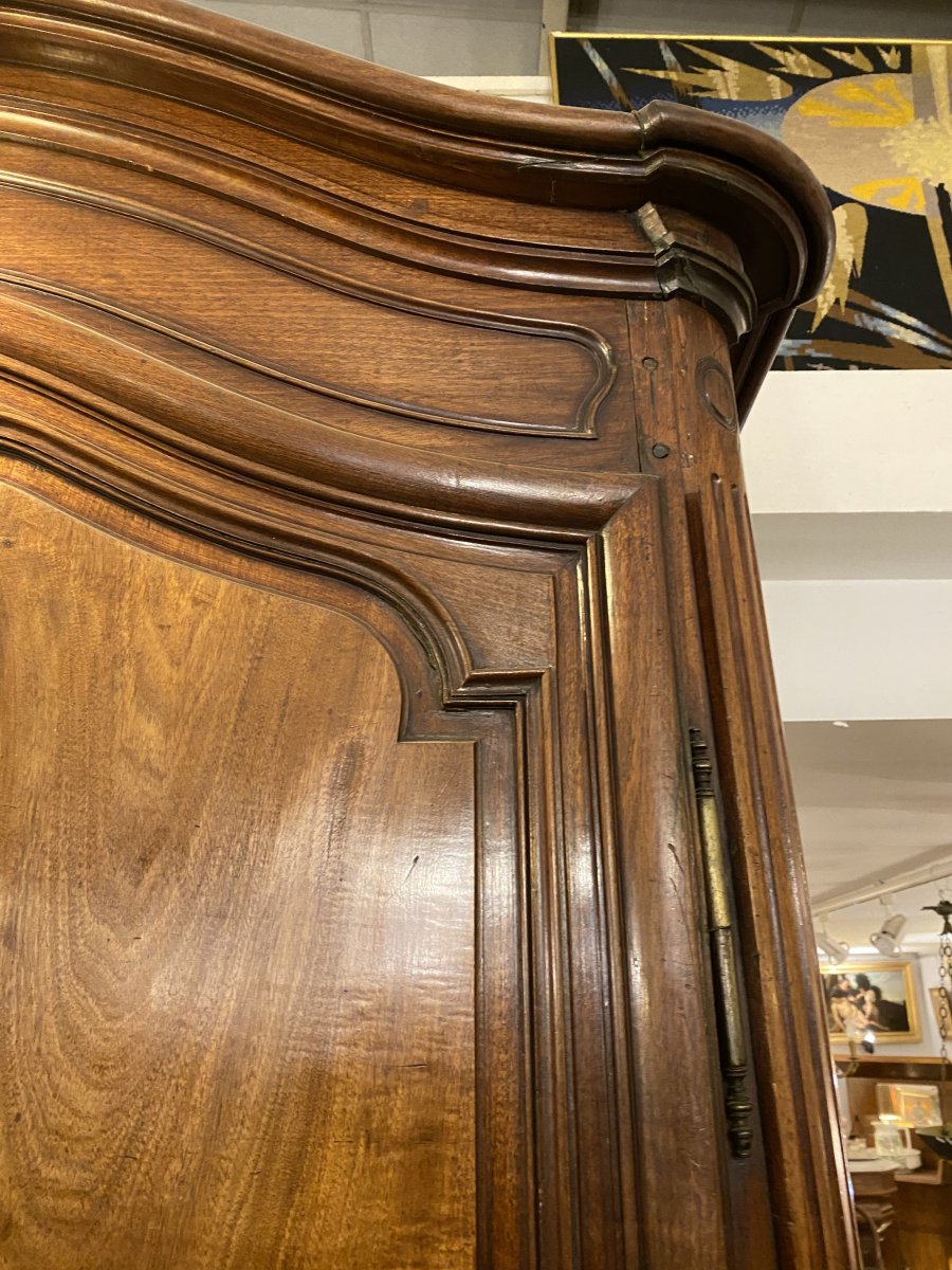 Port Wardrobe In Massive Mahogany Eighteenth Century-photo-2