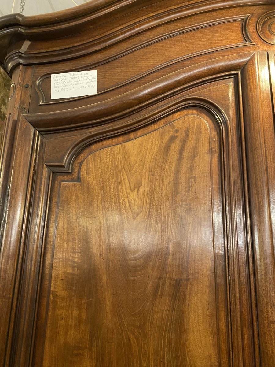 Armoire Portuaire En Acajou Massif D’Époque XVIII SiÈcle -photo-8