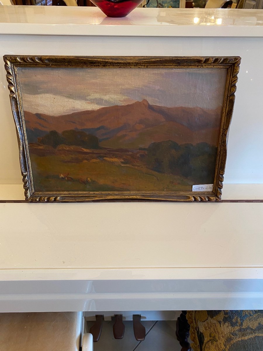 TABLEAU DE FRANÇOIS CORBELLINI PAYSAGE CORSE -photo-3