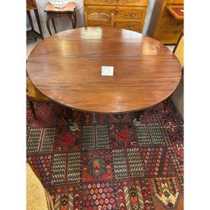 TABLE DE SALLE À MANGER ÉPOQUE 19 IEME SIÈCLES EN ACAJOU 