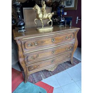 COMMODE TOMBEAU EN NOYER 18 IEME 