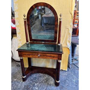 Empire Period Mahogany Burl Dressing Table