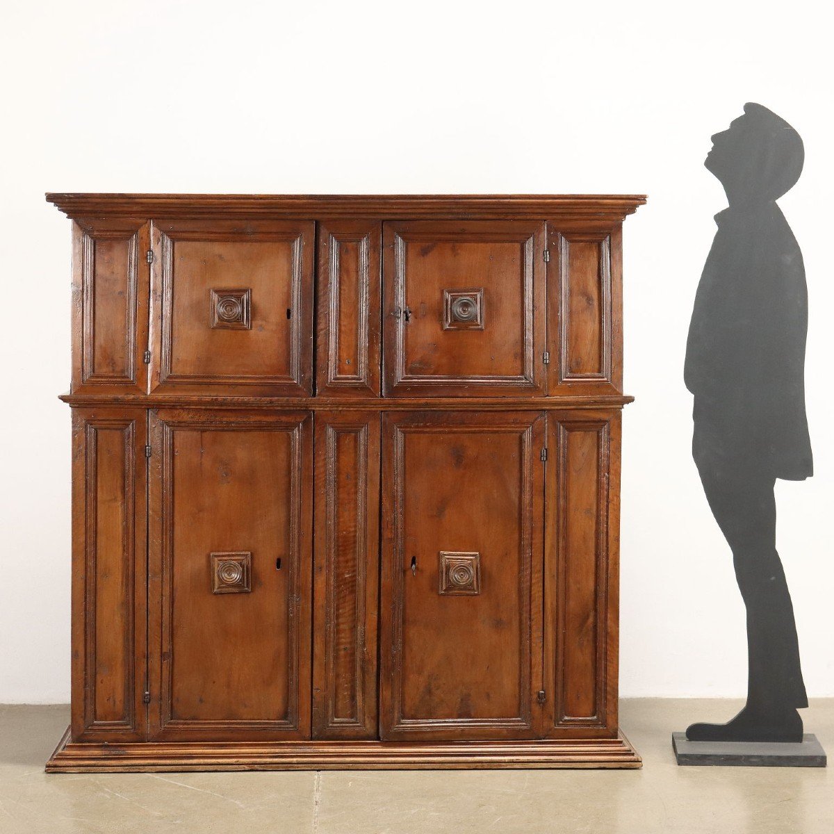 Buffet Ancien Avec étagère Début Du XVIIe Siècle Noyer Volets-photo-2