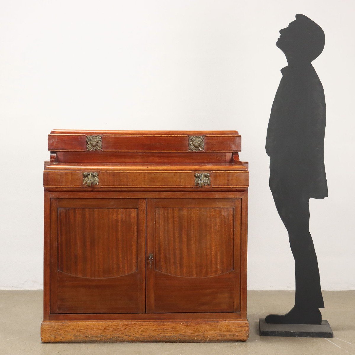Antique Art Nouveau Cupboard Fabbrica Italiana Dei Mobili Mahogany 900-photo-2