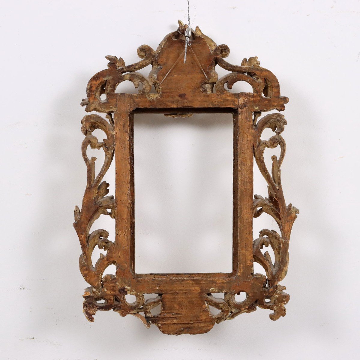 Antique Frame Baroque Style Gilded Linden Wood Italy XVIII Century-photo-7